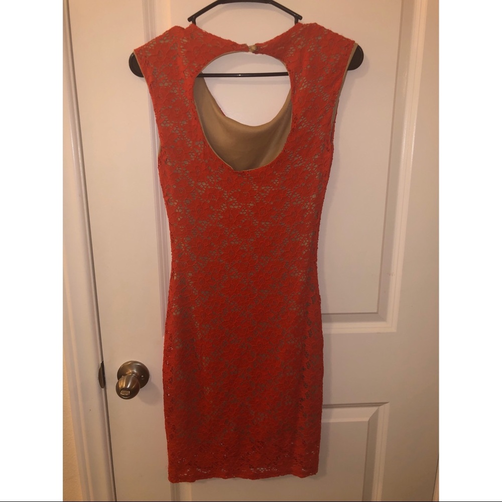 Red Crochet Dress - Picture 2 of 3
